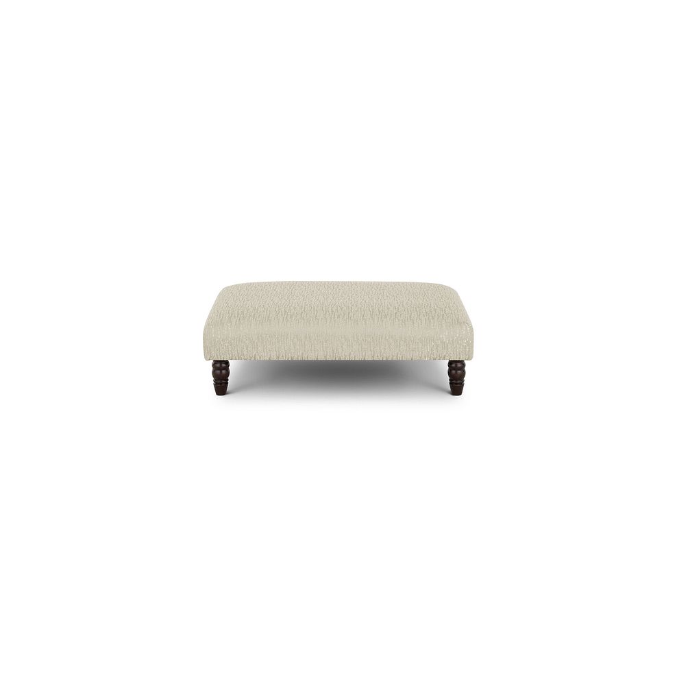 Amelie Footstool in Palmer Cream Fabric with Antiqued Feet Thumbnail 2