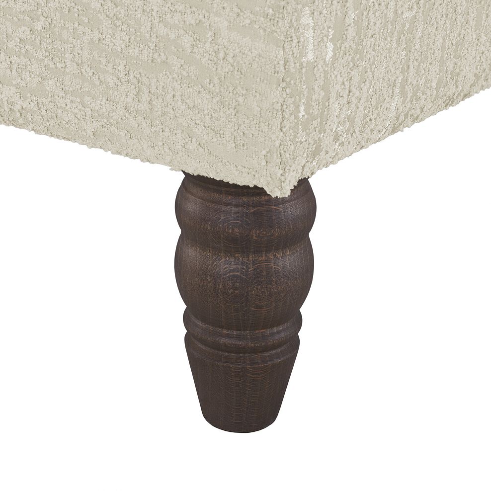 Amelie Footstool in Palmer Cream Fabric with Grey Ash Feet 4