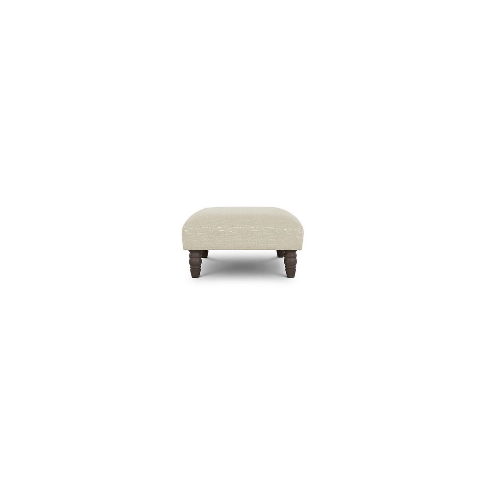 Amelie Footstool in Palmer Cream Fabric with Grey Ash Feet 3