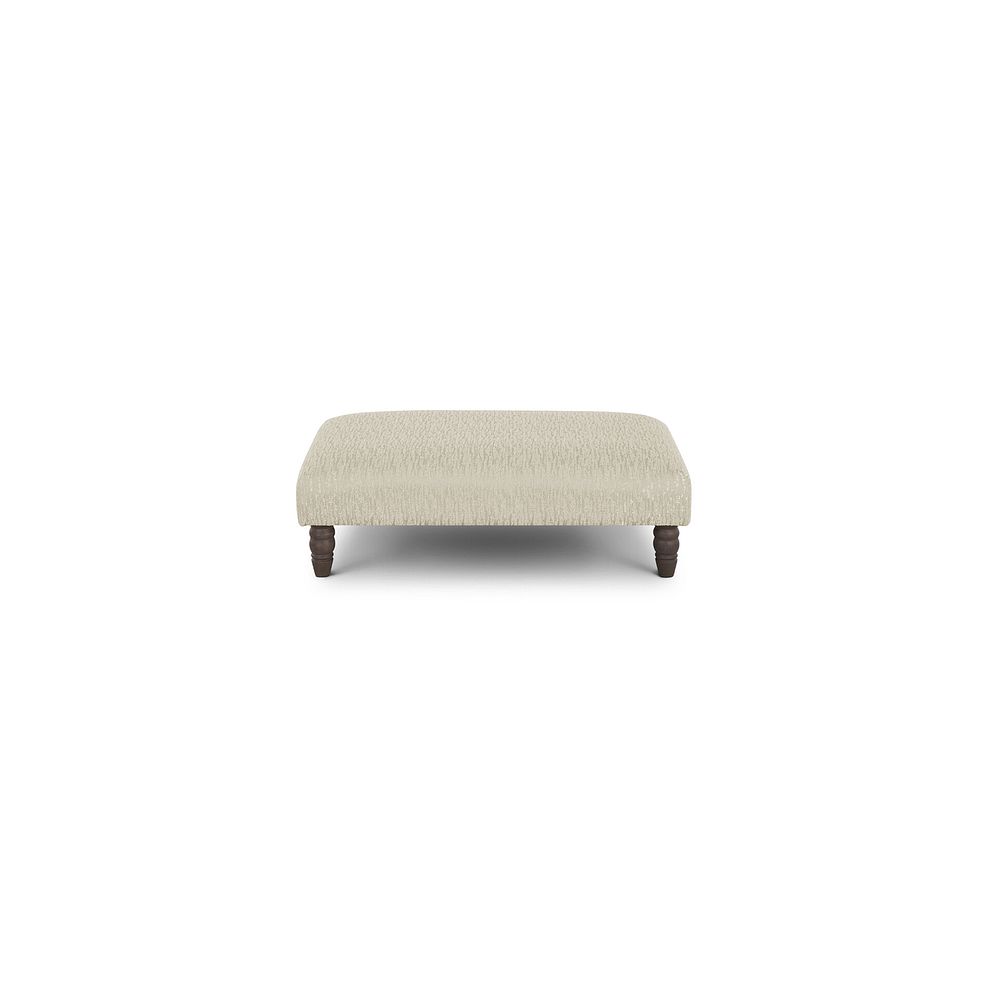 Amelie Footstool in Palmer Cream Fabric with Grey Ash Feet 2