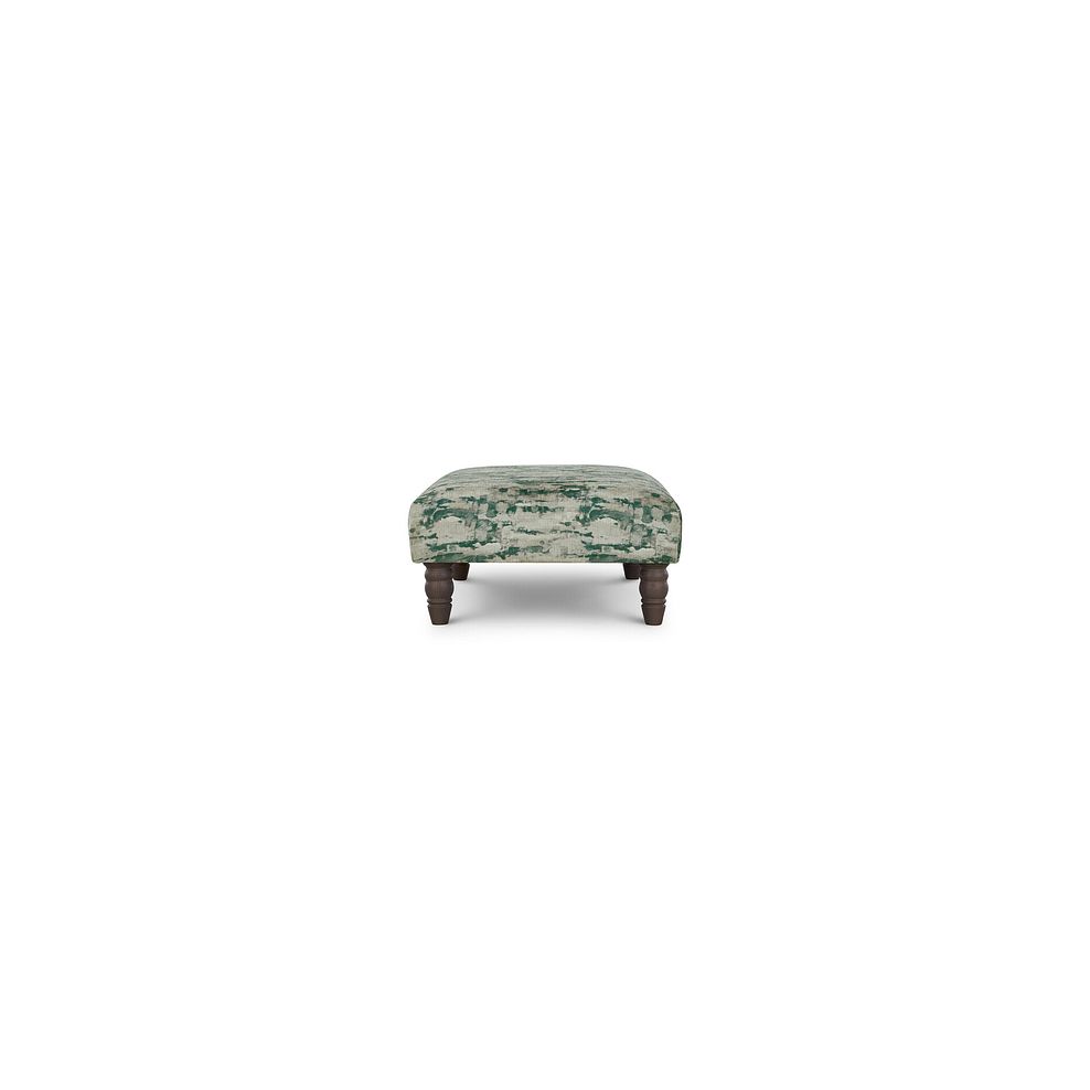 Amelie Footstool in Porter Forest Fabric with Grey Ash Feet 3