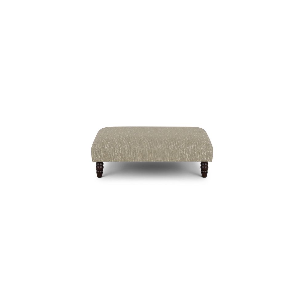 Amelie Footstool in Palmer Gold Fabric with Antiqued Feet 2