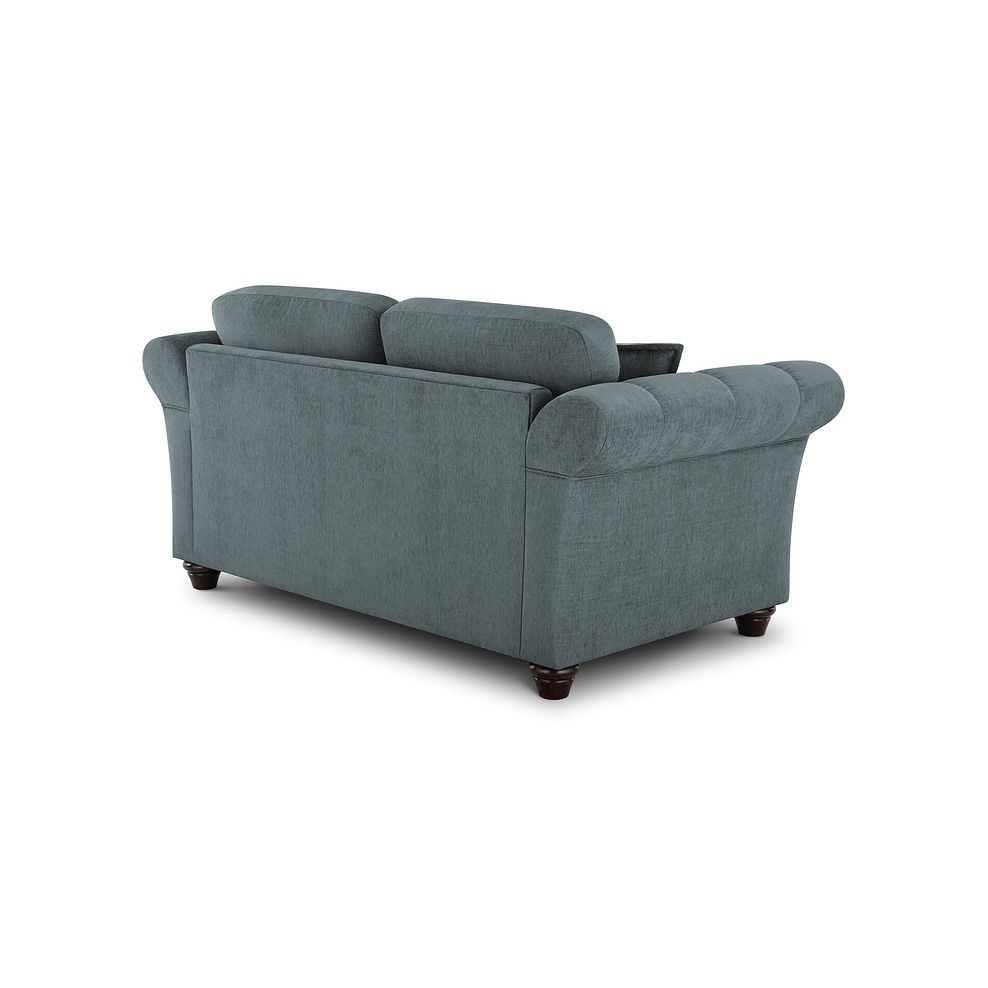 Amelie 2 Seater Sofa in Polar Grey Fabric with Antiqued Feet 3
