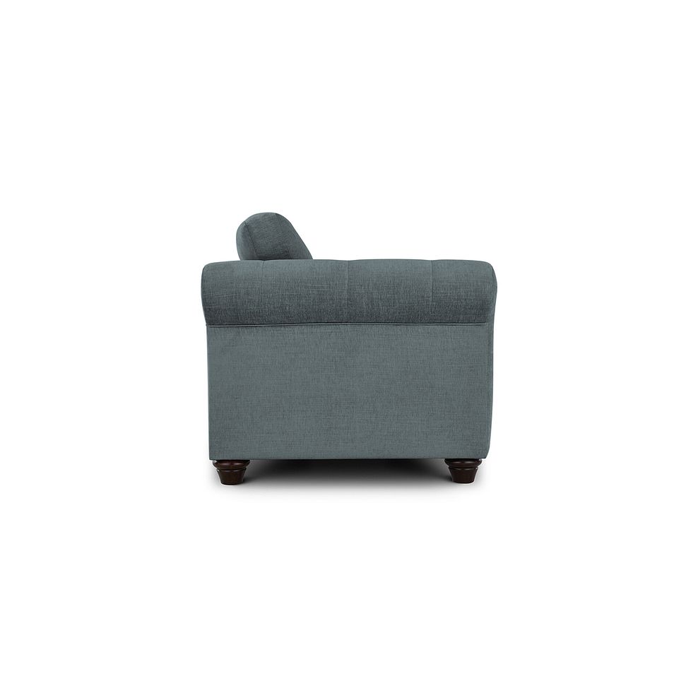 Amelie 2 Seater Sofa in Polar Grey Fabric with Antiqued Feet 4