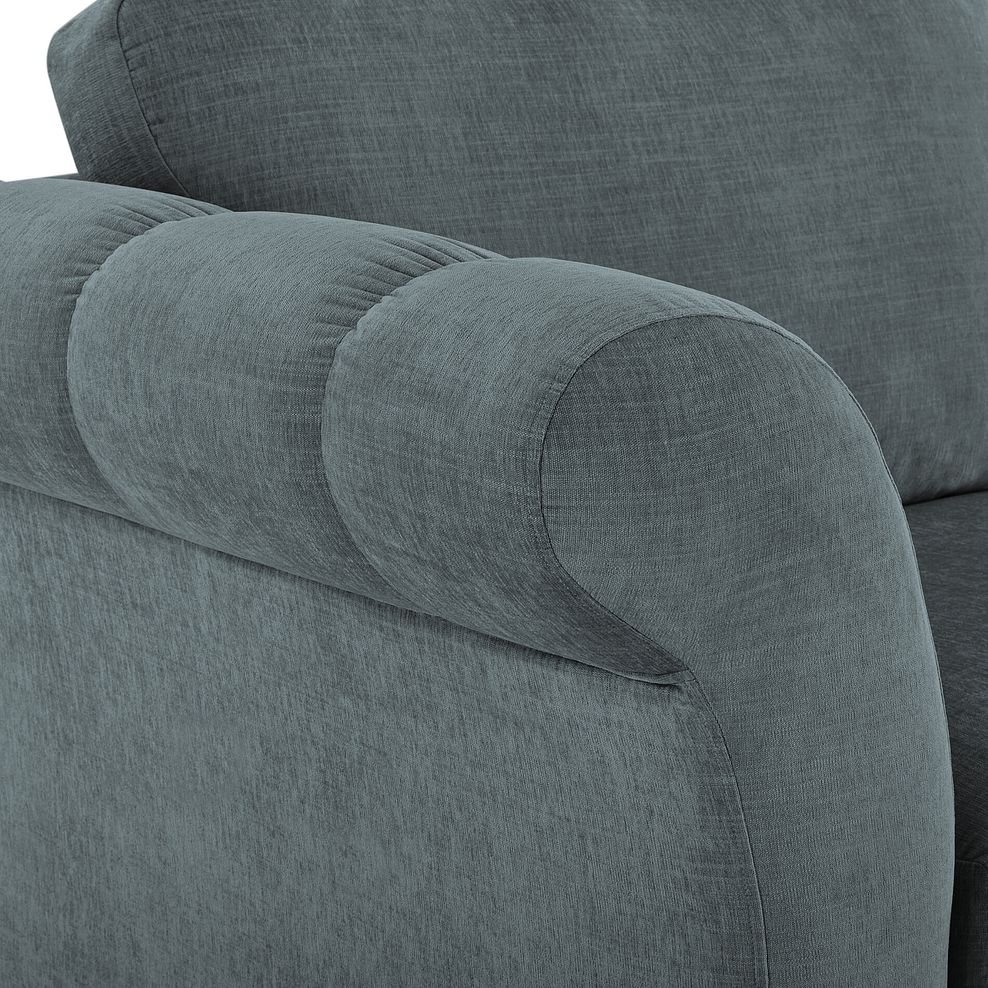 Amelie 2 Seater Sofa in Polar Grey Fabric with Antiqued Feet 7