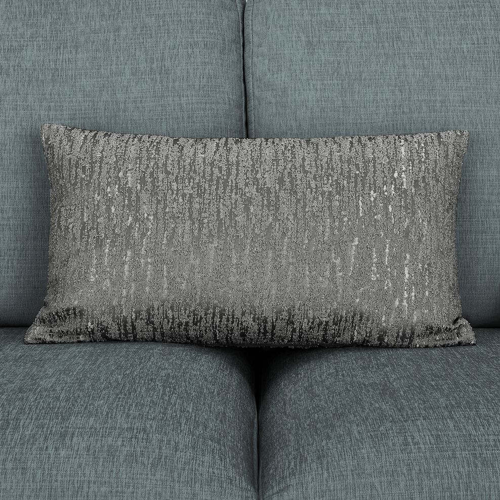 Amelie 3 Seater Sofa in Polar Grey Fabric with Antiqued Feet 9