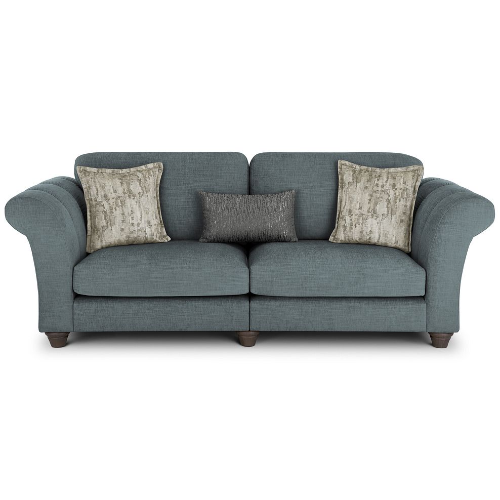 Amelie 4 Seater Sofa in Polar Grey Fabric with Grey Ash Feet 2
