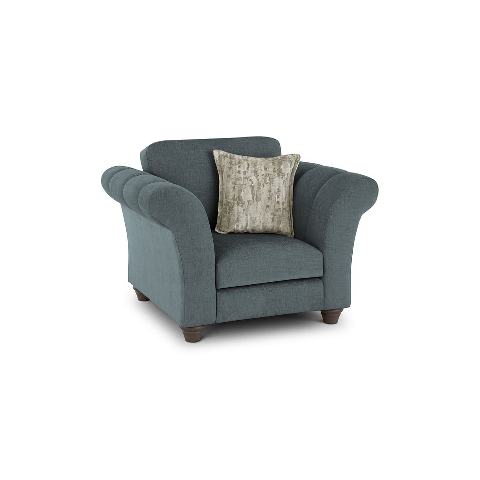 Amelie Armchair in Polar Grey Fabric with Grey Ash Feet 1