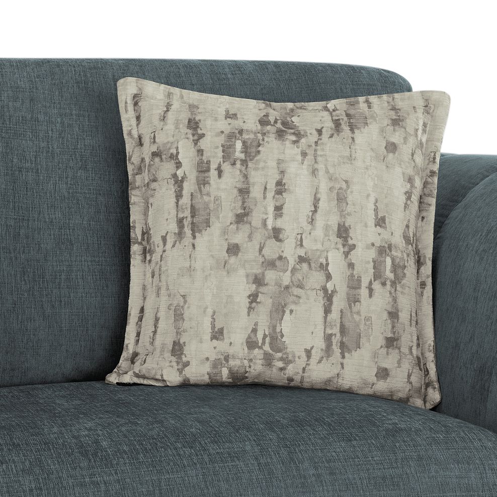 Amelie Loveseat in Polar Grey Fabric with Antiqued Feet 8