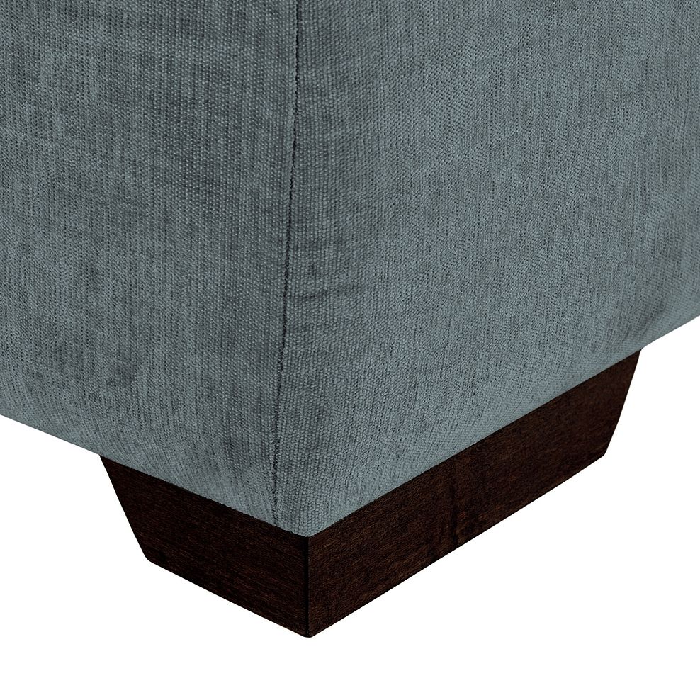 Amelie Storage Footstool in Polar Grey Fabric with Antiqued Feet 5