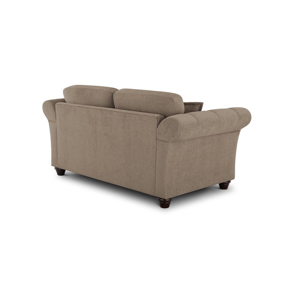 Amelie 2 Seater Sofa in Polar Mink Fabric with Antiqued Feet 3