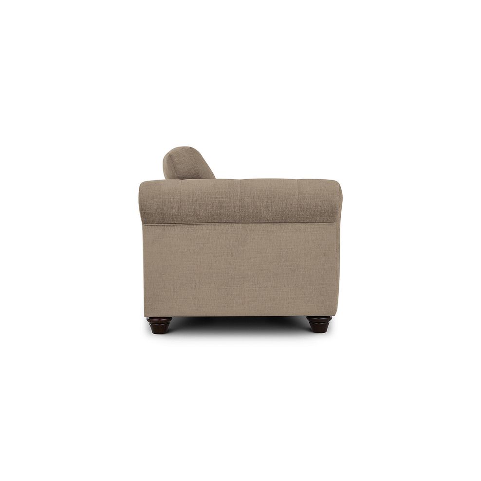 Amelie 2 Seater Sofa in Polar Mink Fabric with Antiqued Feet 4