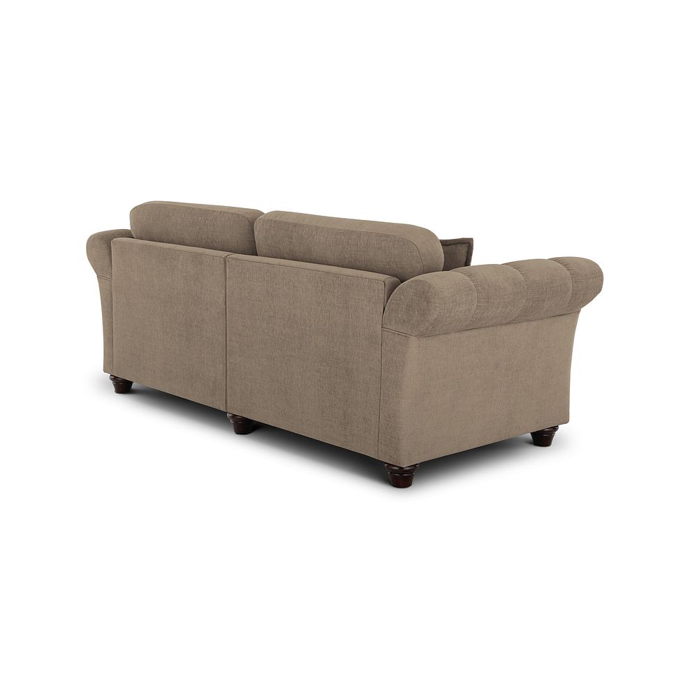 Amelie 4 Seater Sofa in Polar Mink Fabric with Antiqued Feet 3