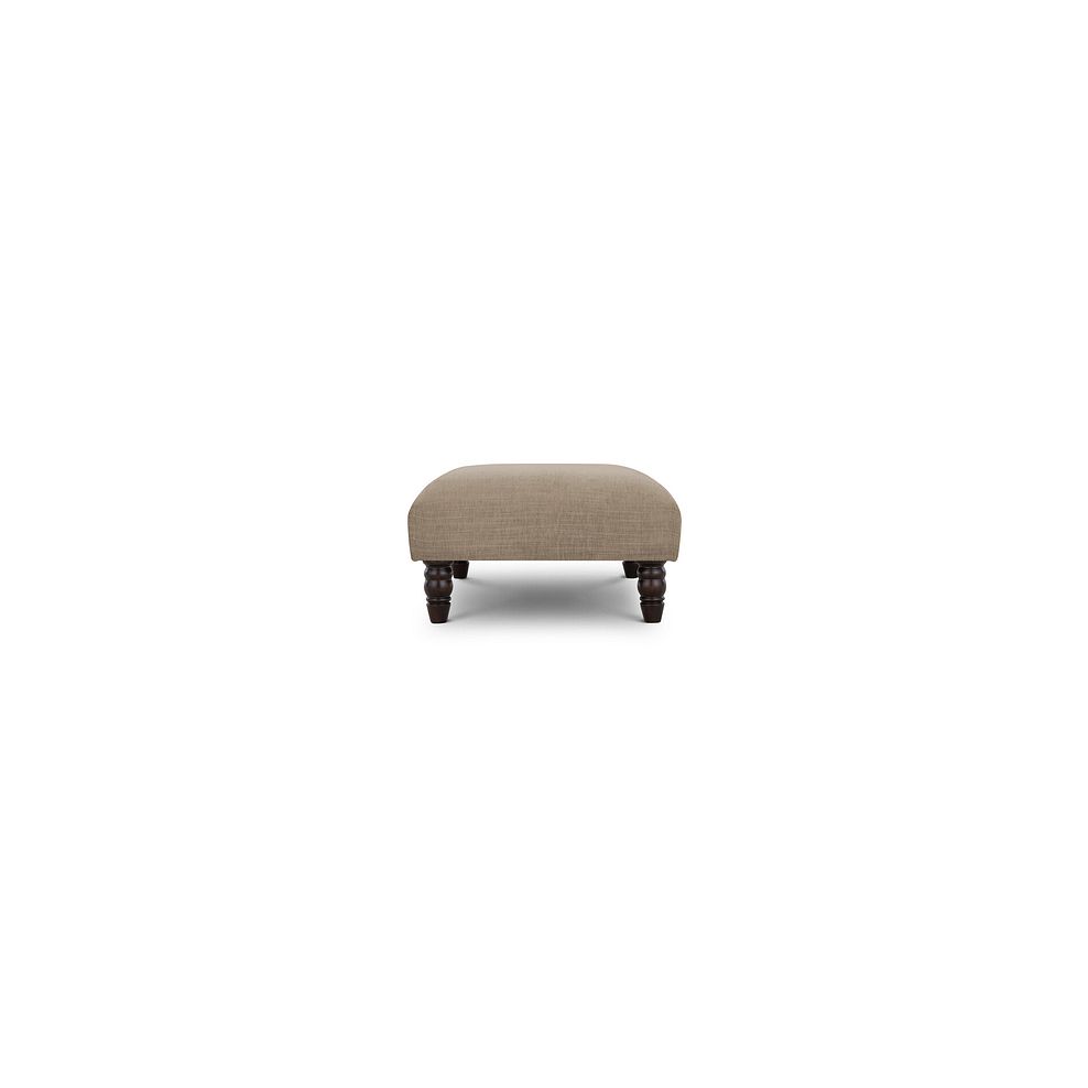 Amelie Footstool in Polar Mink Fabric with Antiqued Feet 3