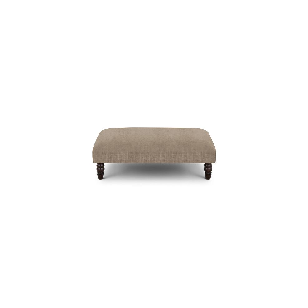 Amelie Footstool in Polar Mink Fabric with Antiqued Feet 2