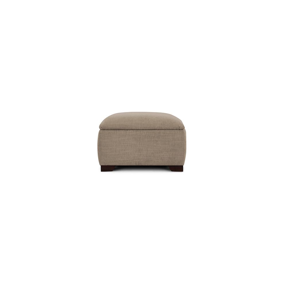 Amelie Storage Footstool in Polar Mink Fabric with Antiqued Feet 3