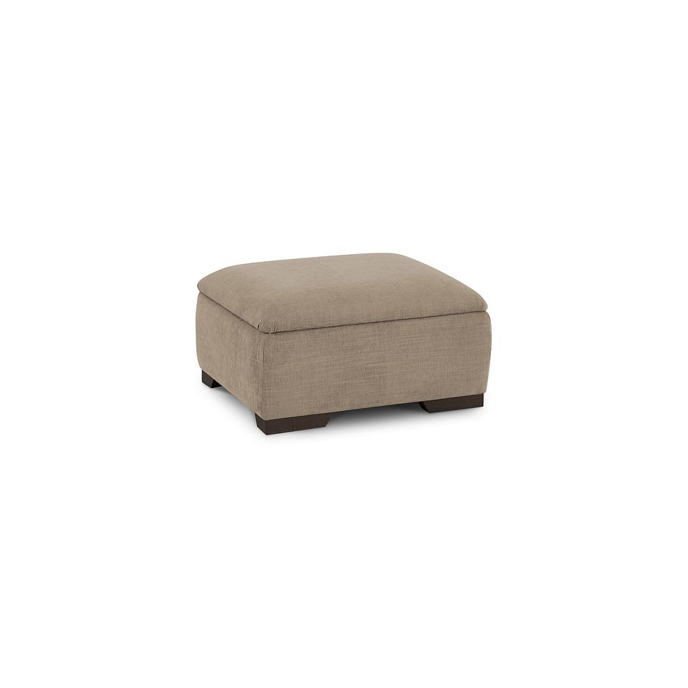 Amelie Storage Footstool in Polar Mink Fabric with Grey Ash Feet 1