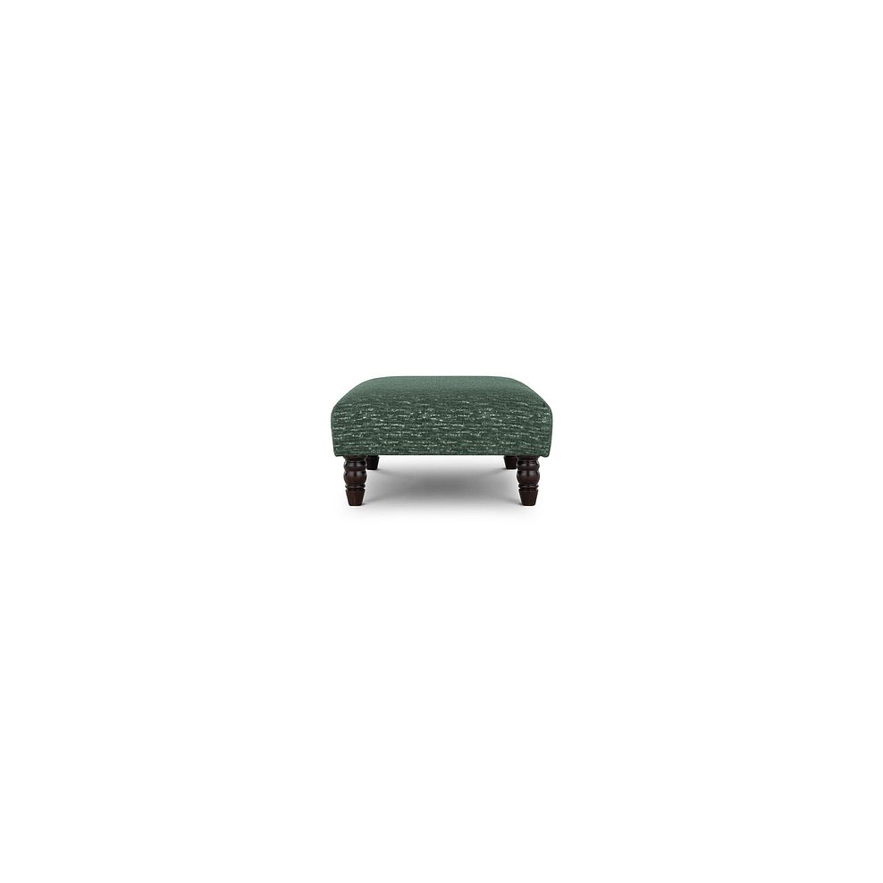 Amelie Footstool in Palmer Moss Fabric with Antiqued Feet 3