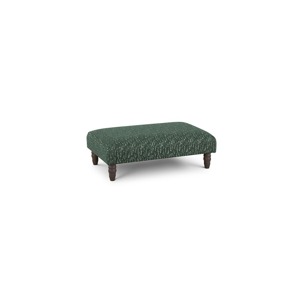 Amelie Footstool in Palmer Moss Fabric with Grey Ash Feet 1