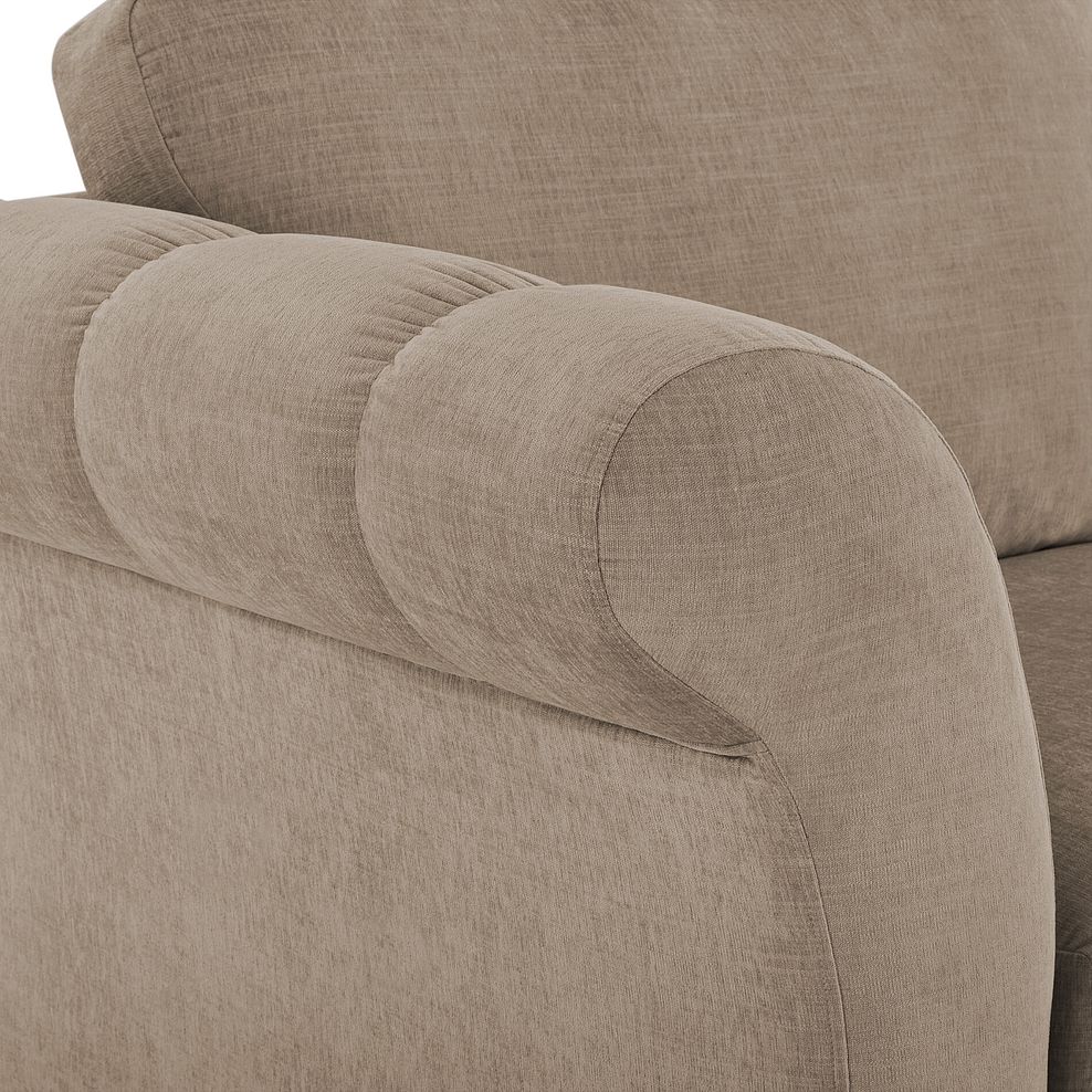Amelie 2 Seater Sofa in Polar Natural Fabric with Antiqued Feet 7