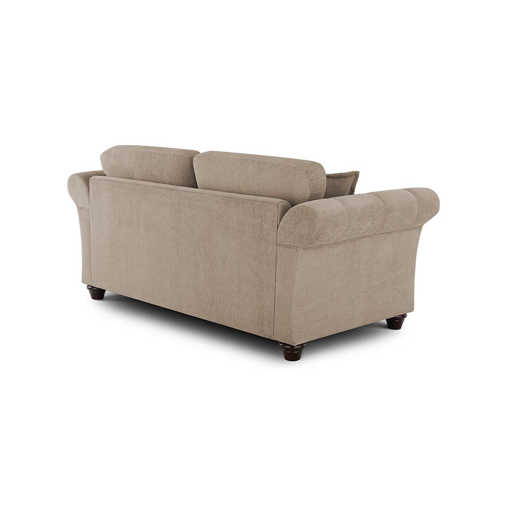 Amelie 3 Seater Sofa in Polar Natural Fabric with Antiqued Feet 3