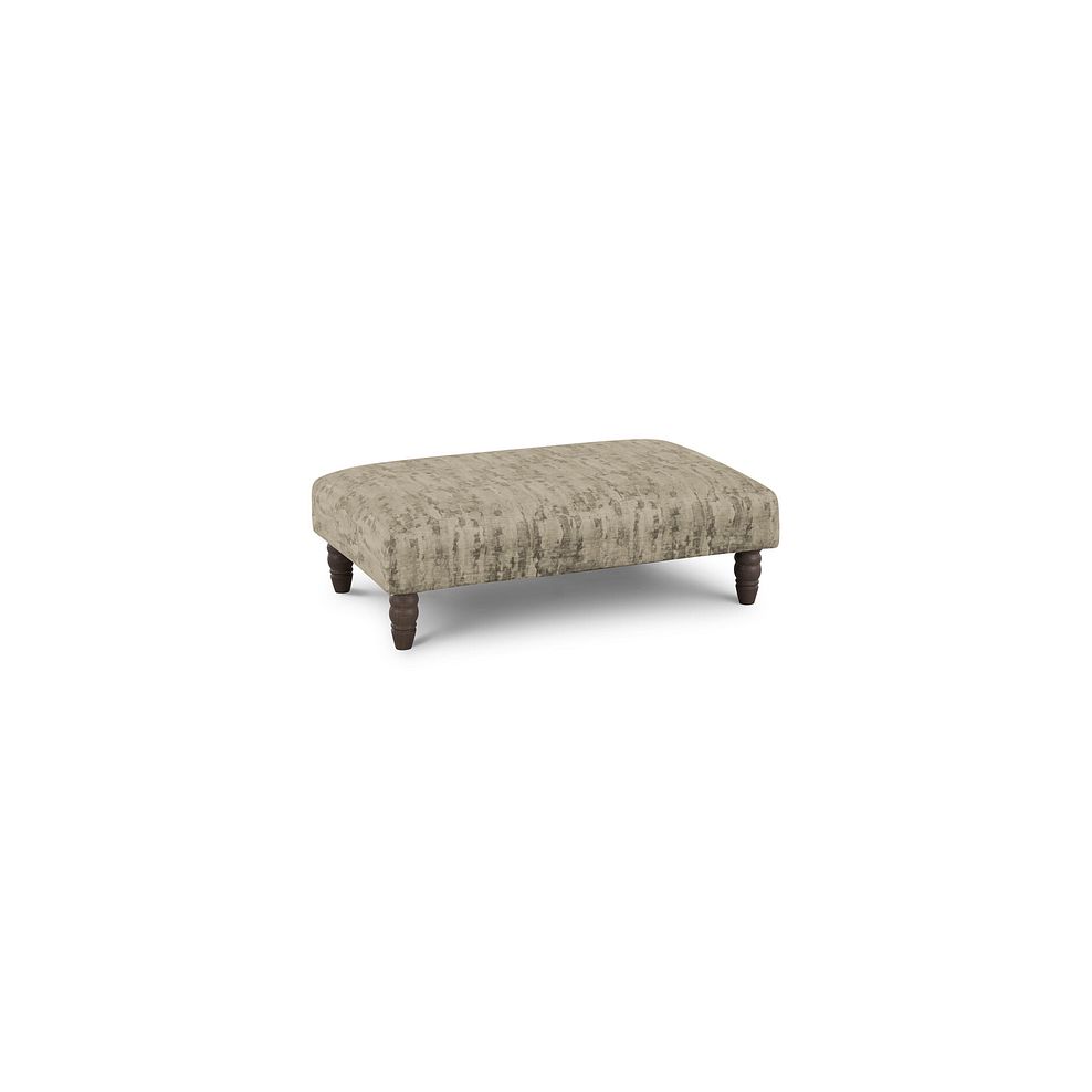 Amelie Footstool in Porter Natural Fabric with Grey Ash Feet 1