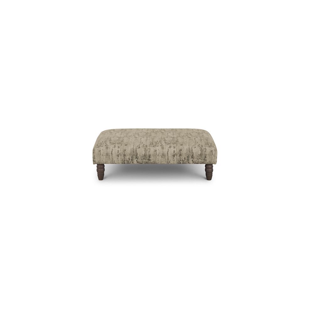 Amelie Footstool in Porter Natural Fabric with Grey Ash Feet 2