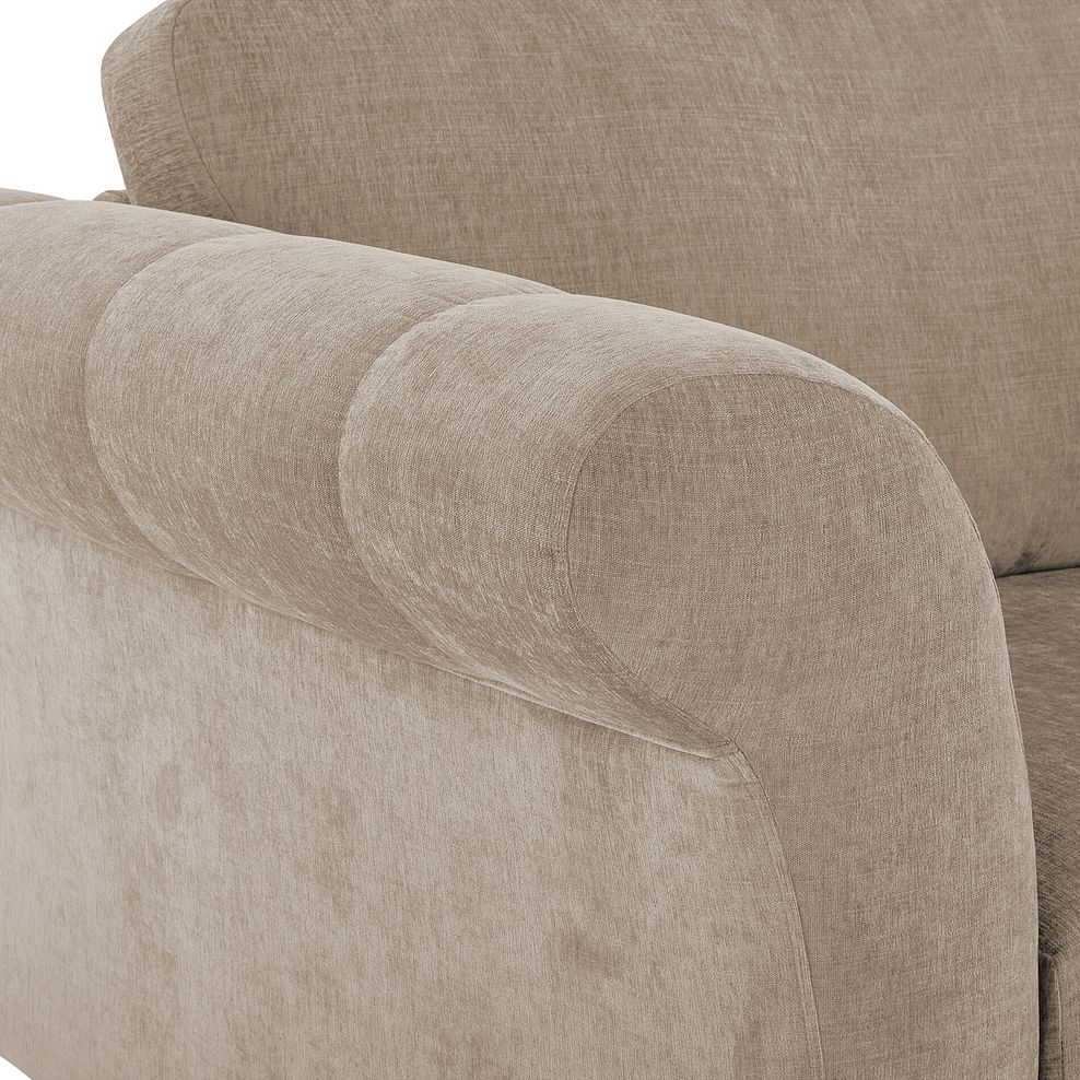 Amelie Loveseat in Polar Natural Fabric with Antiqued Feet 6