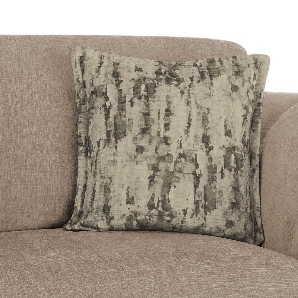 Amelie Loveseat in Polar Natural Fabric with Antiqued Feet 8