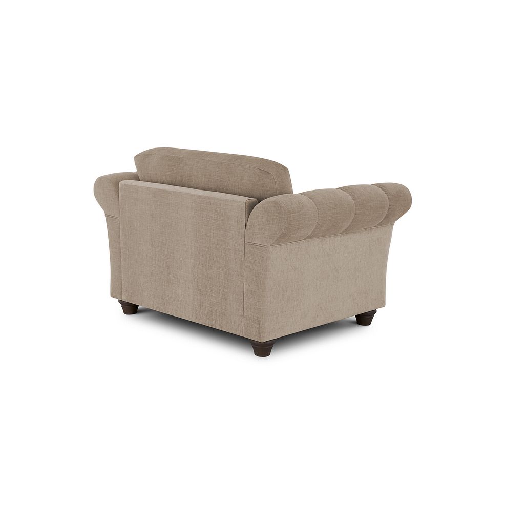 Amelie Loveseat in Polar Natural Fabric with Grey Ash Feet 3
