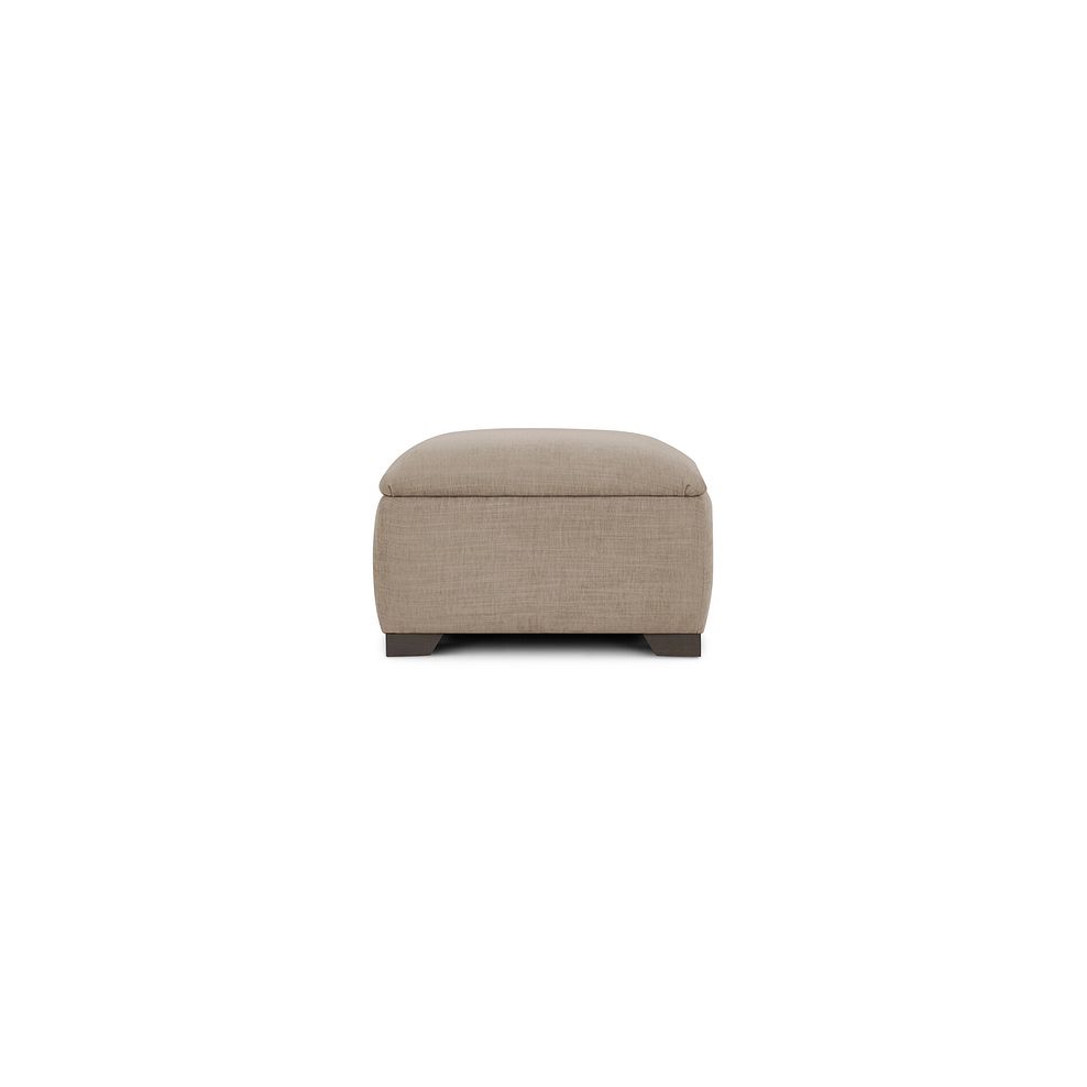 Amelie Storage Footstool in Polar Natural Fabric with Grey Ash Feet 4