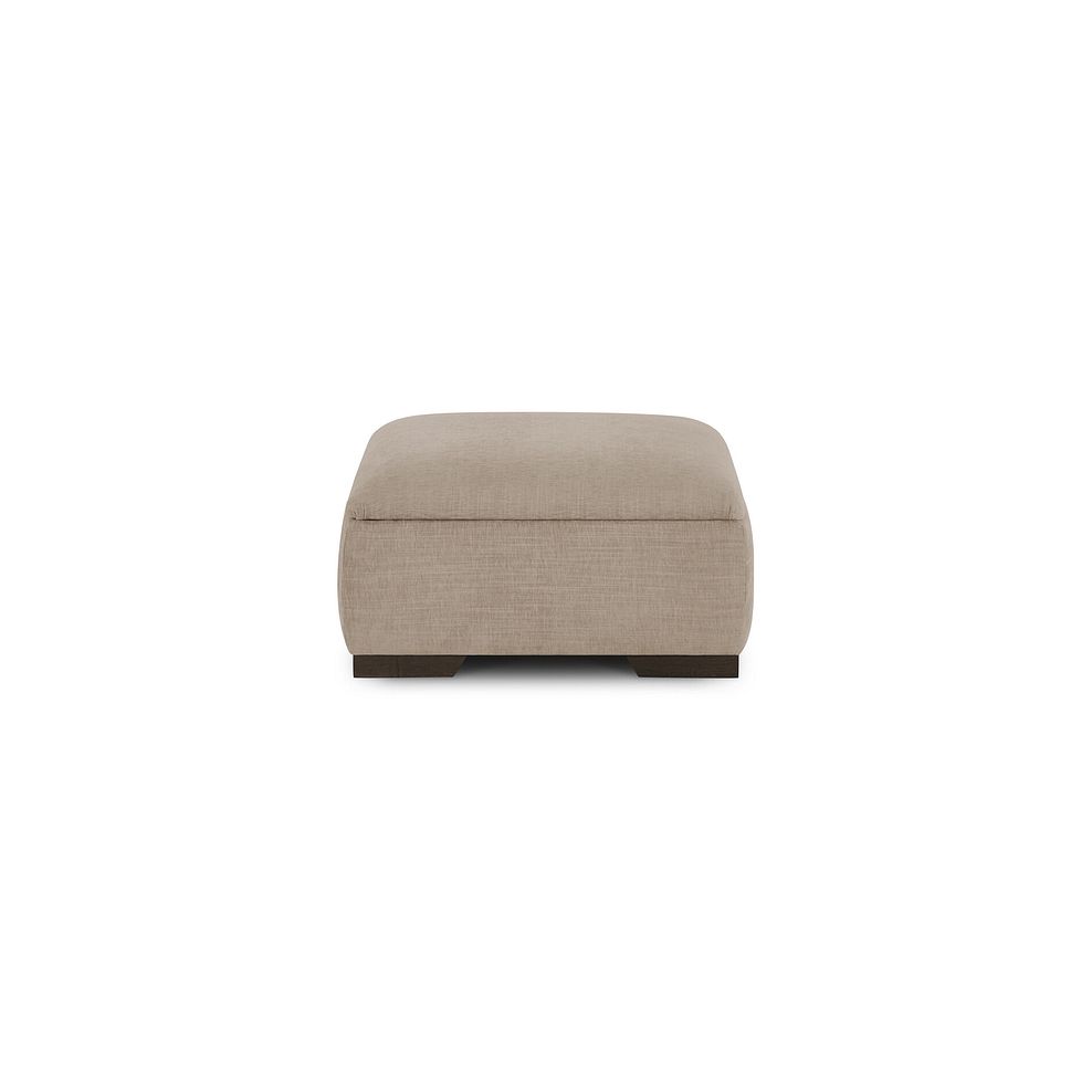 Amelie Storage Footstool in Polar Natural Fabric with Grey Ash Feet 2