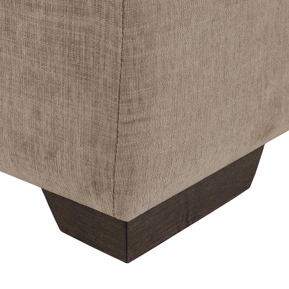 Amelie Storage Footstool in Polar Natural Fabric with Grey Ash Feet 5