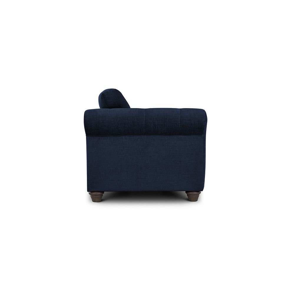 Amelie 2 Seater Sofa in Polar Navy Fabric with Grey Ash Feet 4