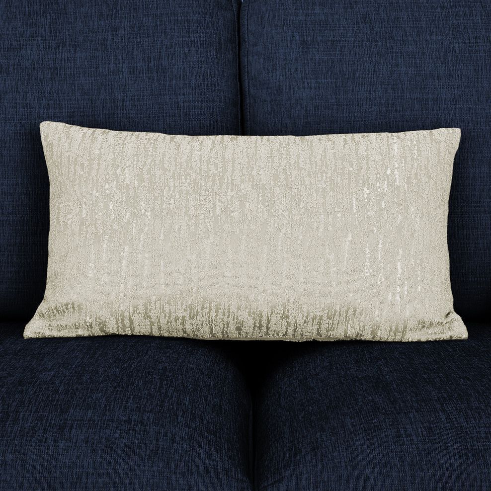 Amelie 3 Seater Sofa in Polar Navy Fabric with Antiqued Feet 9