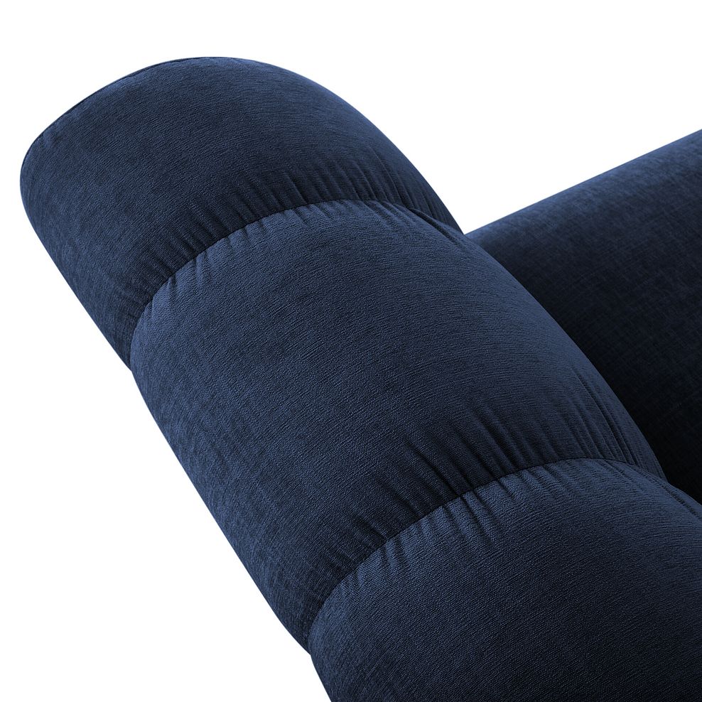 Amelie 3 Seater Sofa in Polar Navy Fabric with Grey Ash Feet 6