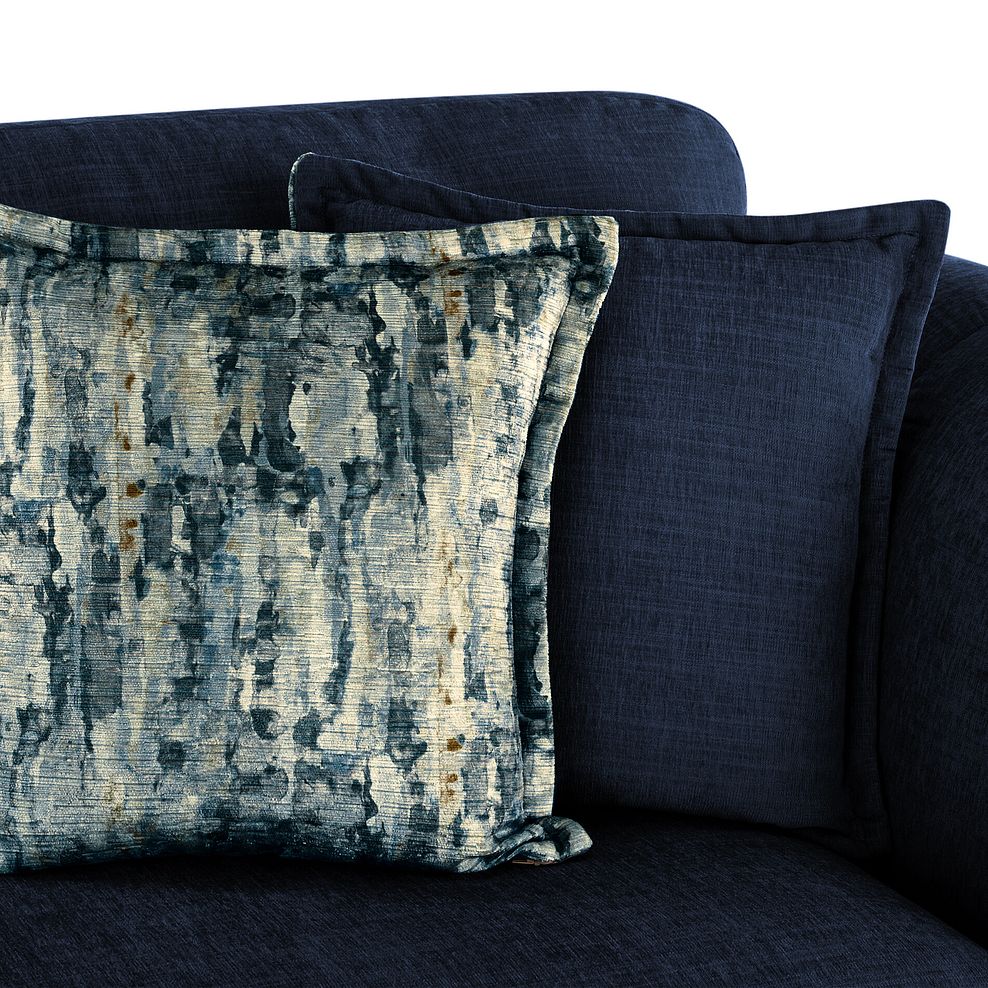 Amelie 3 Seater Sofa in Polar Navy Fabric with Grey Ash Feet 8