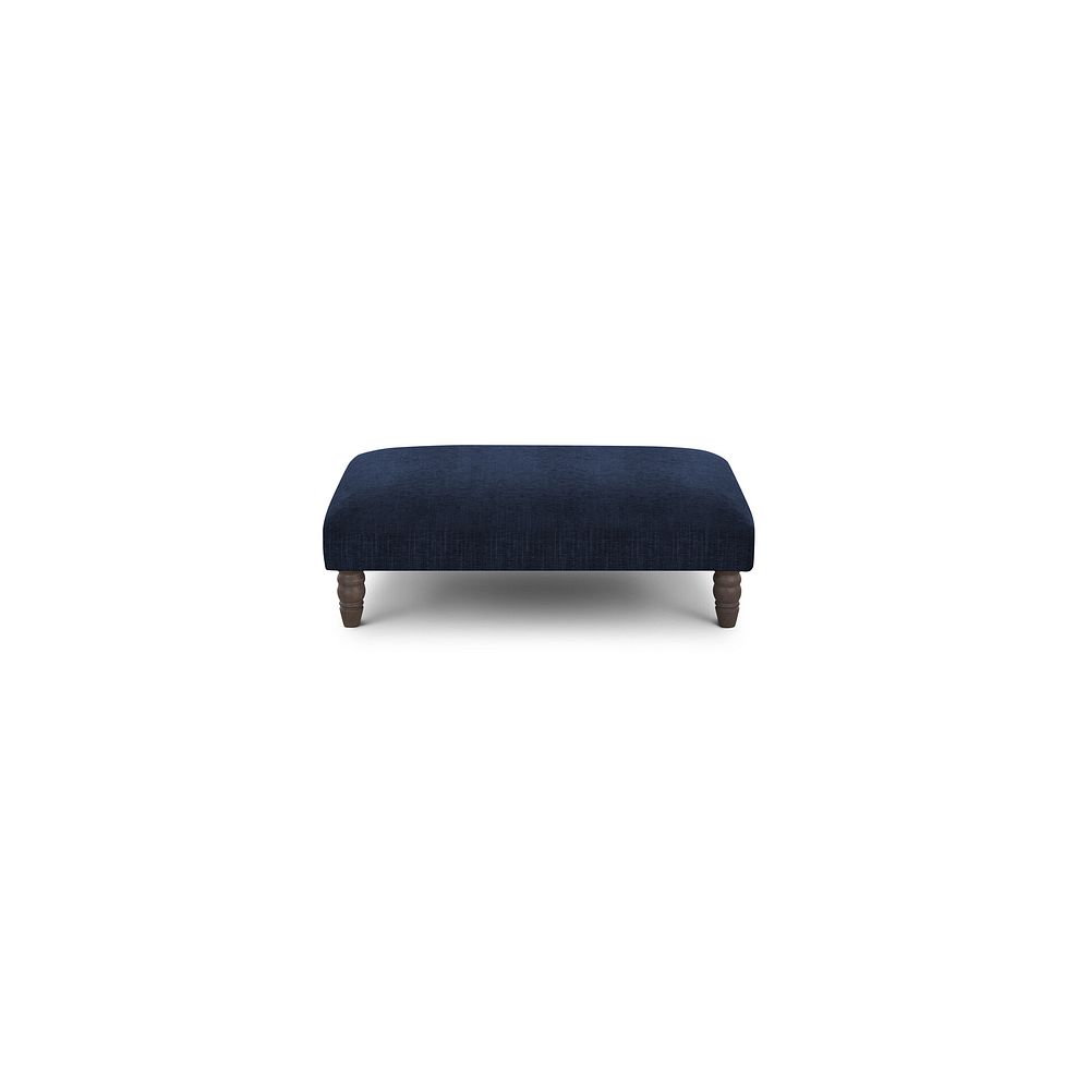 Amelie Footstool in Polar Navy Fabric with Grey Ash Feet 2
