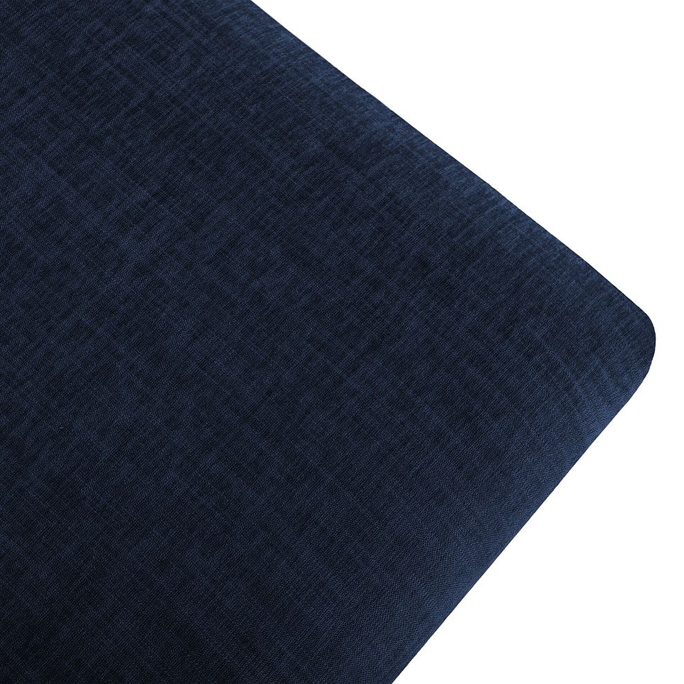 Amelie Footstool in Polar Navy Fabric with Grey Ash Feet Thumbnail 4