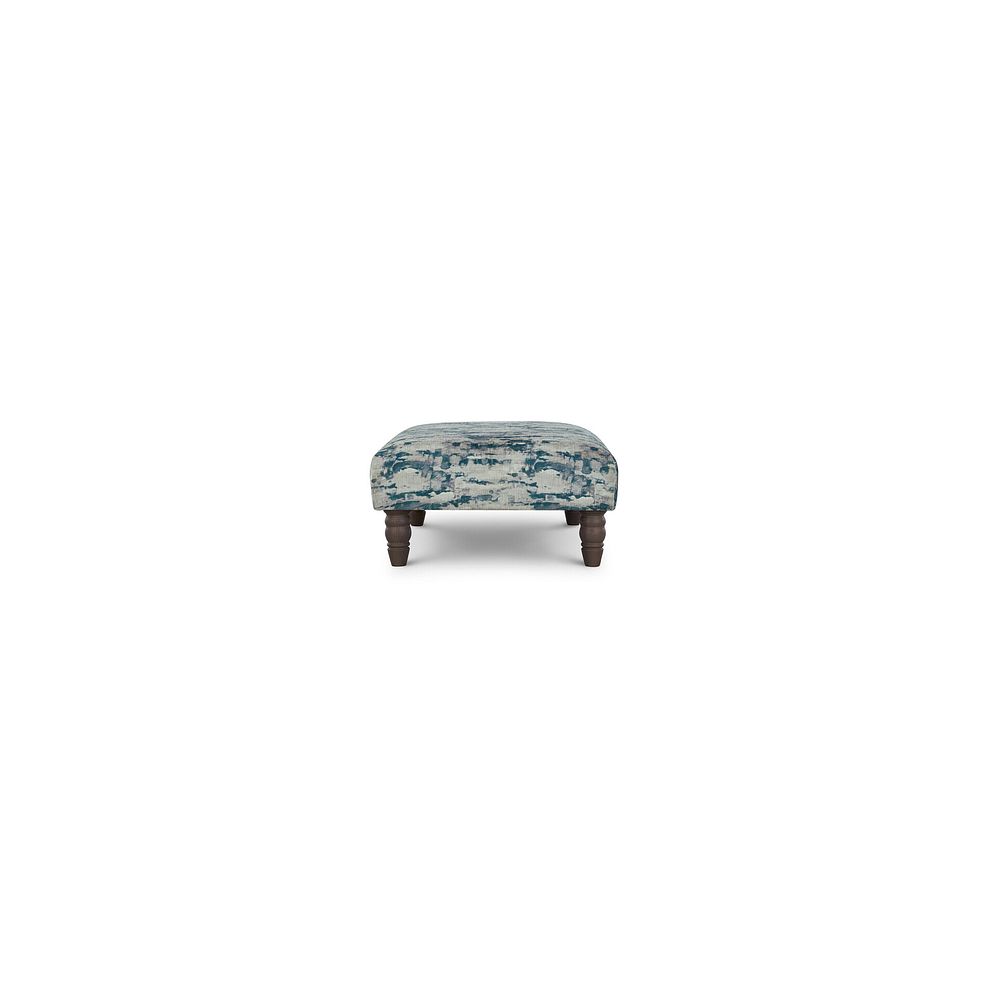 Amelie Footstool in Porter Navy Fabric with Grey Ash Feet 3