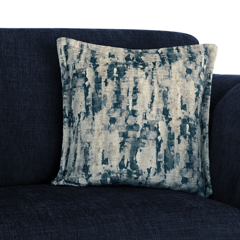 Amelie Loveseat in Polar Navy Fabric with Antiqued Feet 8