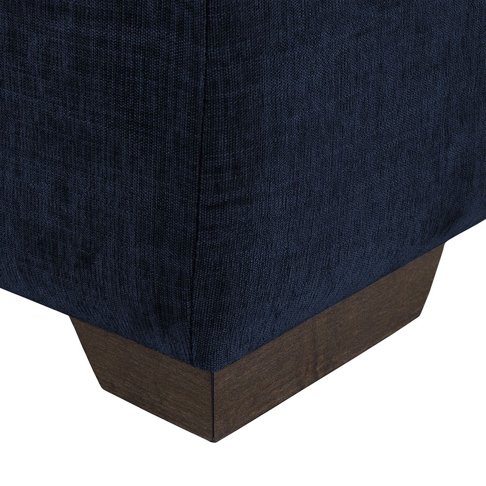 Amelie Storage Footstool in Polar Navy Fabric with Grey Ash Feet 5