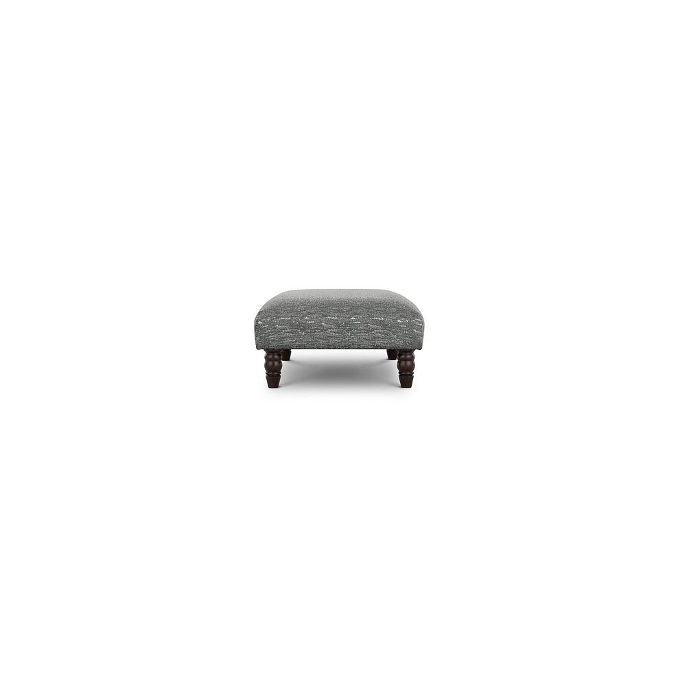 Amelie Footstool in Palmer Silver Fabric with Antiqued Feet 3