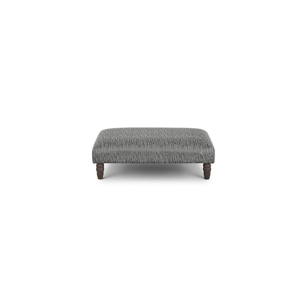 Amelie Footstool in Palmer Silver Fabric with Grey Ash Feet 2