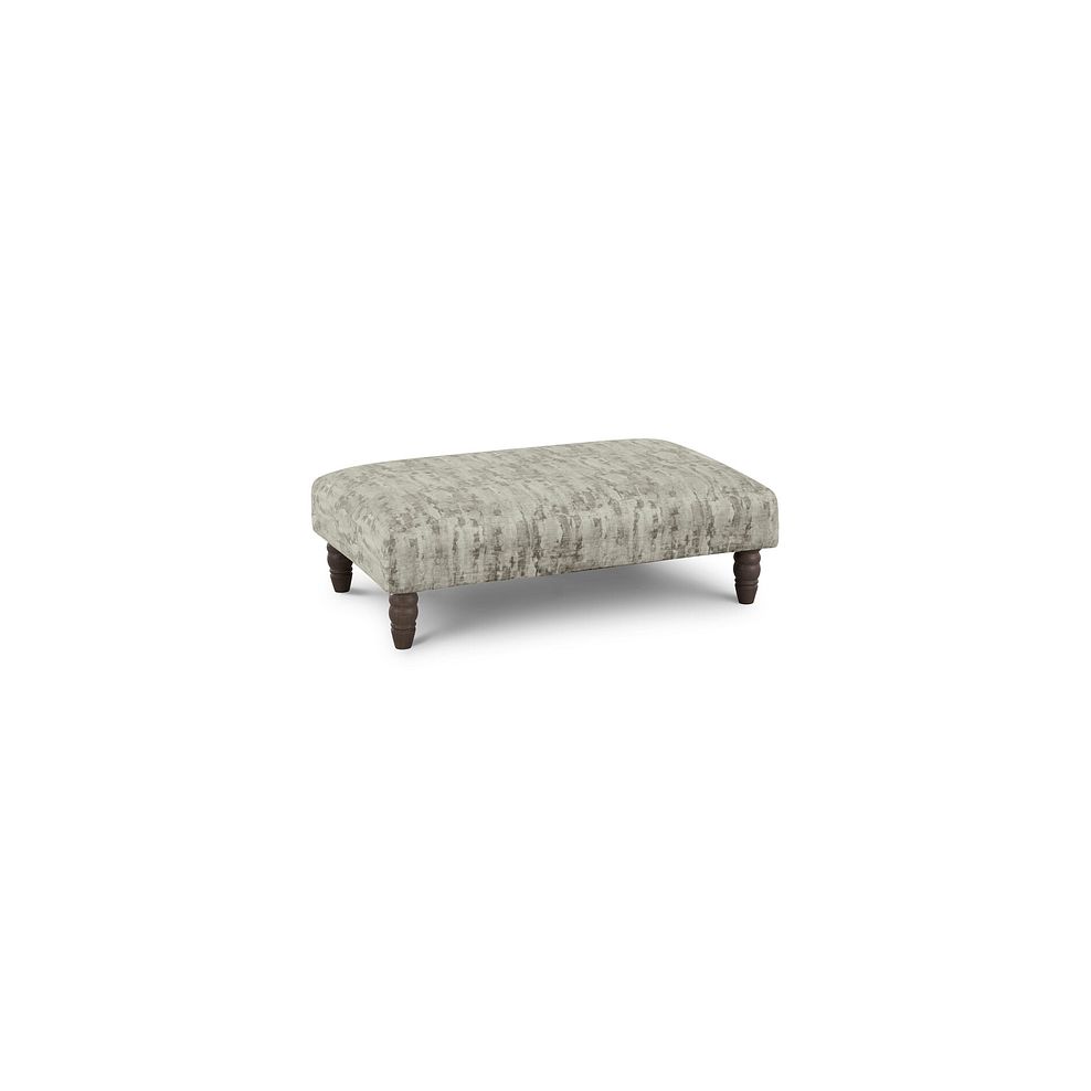 Amelie Footstool in Porter Smoke Fabric with Grey Ash Feet Thumbnail 1