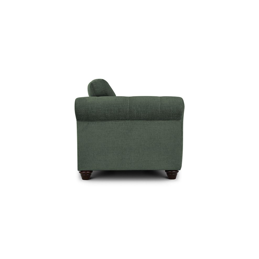 Amelie 2 Seater Sofa in Polar Thyme Fabric with Antiqued Feet 4