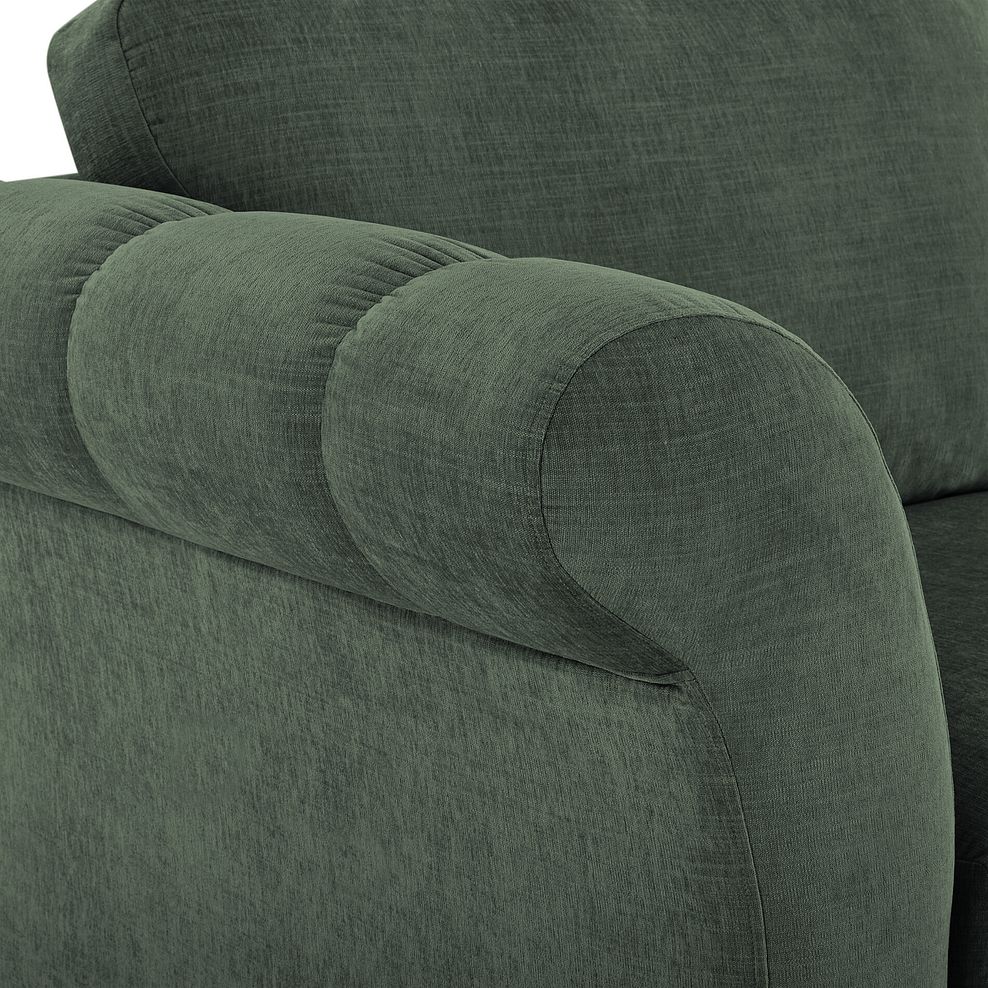 Amelie 2 Seater Sofa in Polar Thyme Fabric with Antiqued Feet 7
