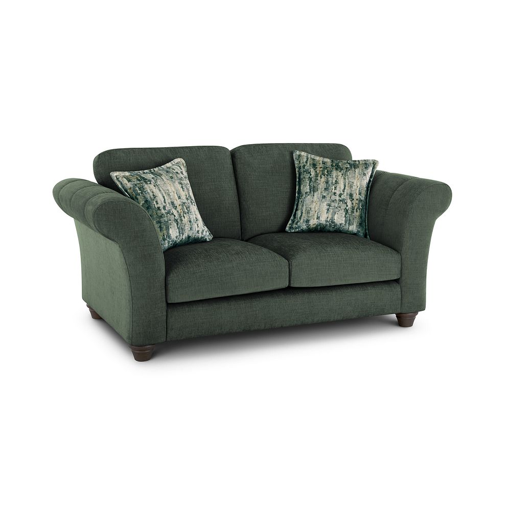 Amelie 2 Seater Sofa in Polar Thyme Fabric with Grey Ash Feet 1