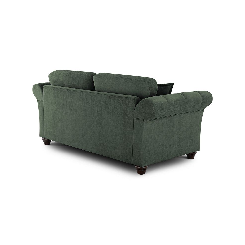 Amelie 3 Seater Sofa in Polar Thyme Fabric with Antiqued Feet 3