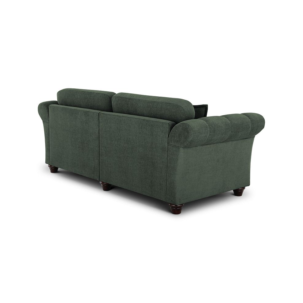 Amelie 4 Seater Sofa in Polar Thyme Fabric with Antiqued Feet 3